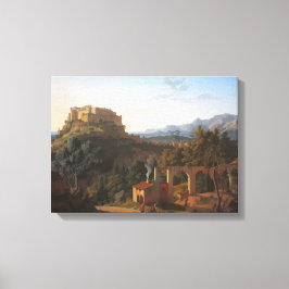 Liggande med Castle of Massa di Carrara Canvastryck