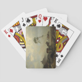 Liggande med Castle Ruins and Horse Riders Casinokort