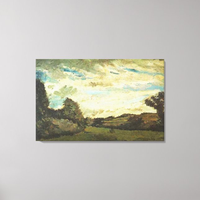 Liggande med Dunes, Vincent van Gogh, 1883 Canvastryck (Framsida)