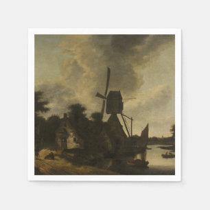Liggande med en Kvarn - Salomon Rombouts Pappersservett