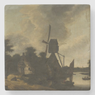Liggande med en Kvarn - Salomon Rombouts Stenunderlägg