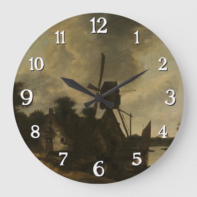 Liggande med en Kvarn - Salomon Rombouts Stor Klocka (Framsida)