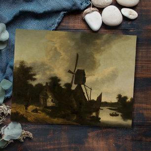 Liggande med en Kvarn - Salomon Rombouts Vykort