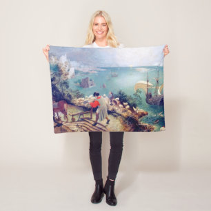 Liggande med Fall Icarus, Pieter Bruegel Fleecefilt