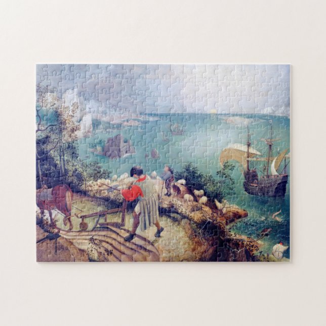 Liggande med Fall Icarus, Pieter Bruegel Pussel (Horisontell)