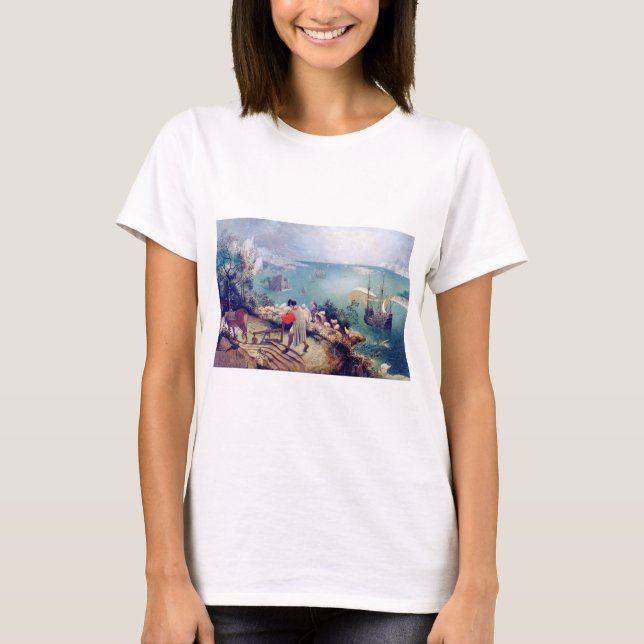 Liggande med Fall Icarus, Pieter Bruegel T Shirt (Framsida)