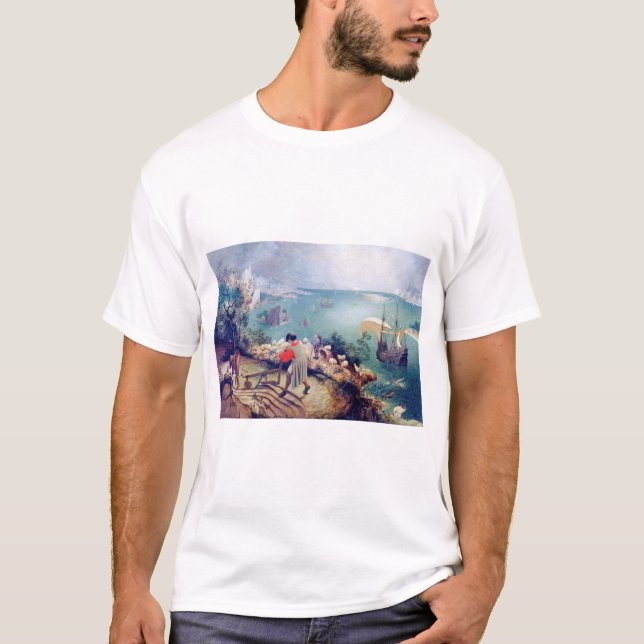 Liggande med Fall Icarus, Pieter Bruegel T Shirt (Framsida)