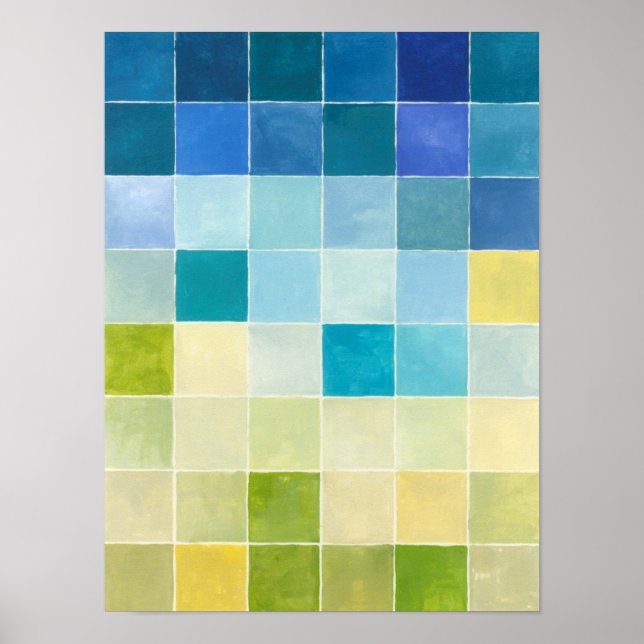 Liggande med flerfärgade pixelrutor poster (Framsidan)
