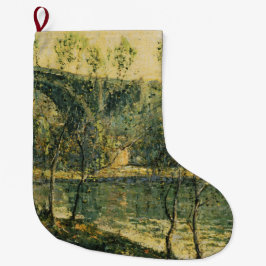 Liggande med flod och bro: Vår God morgon Stor Julstrumpa