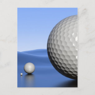 Liggande med Golf Bollar Vykort
