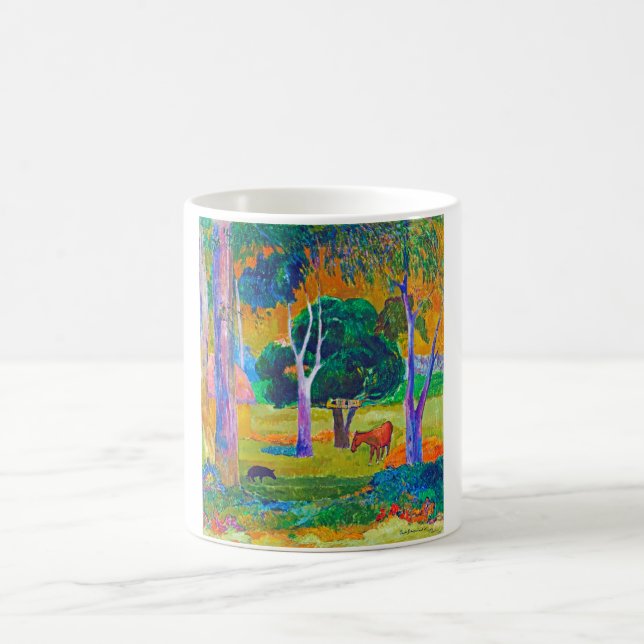 Liggande med Gris och häst, Gauguin Kaffemugg (Center)