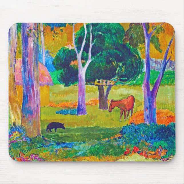 Liggande med Gris och häst, Gauguin Musmatta (Framsidan)