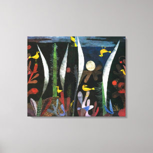 Liggande med Gult Fåglar Paul Klee Canvastryck