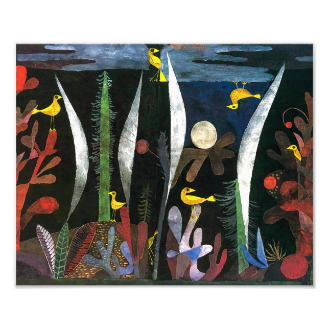 Liggande med Gult Fåglar | Paul Klee | Fototryck (Framsidan)