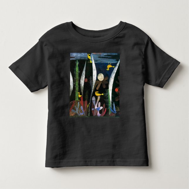 Liggande med Gult Fåglar | Paul Klee | T Shirt (Framsida)