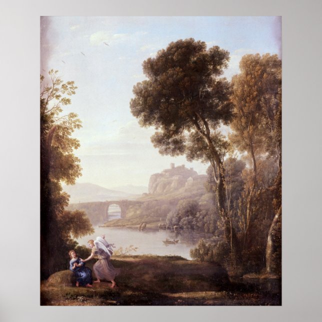 Liggande med Hagar och ängeln, 1646 Poster (Framsidan)