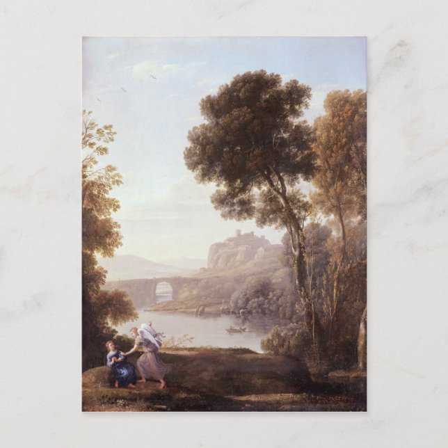 Liggande med Hagar och ängeln, 1646 Vykort (Framsida)