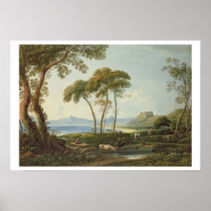 Liggande med Harlech Castle Poster