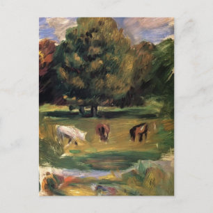 Liggande med hästar av Pierre-Auguste Renoir Vykort