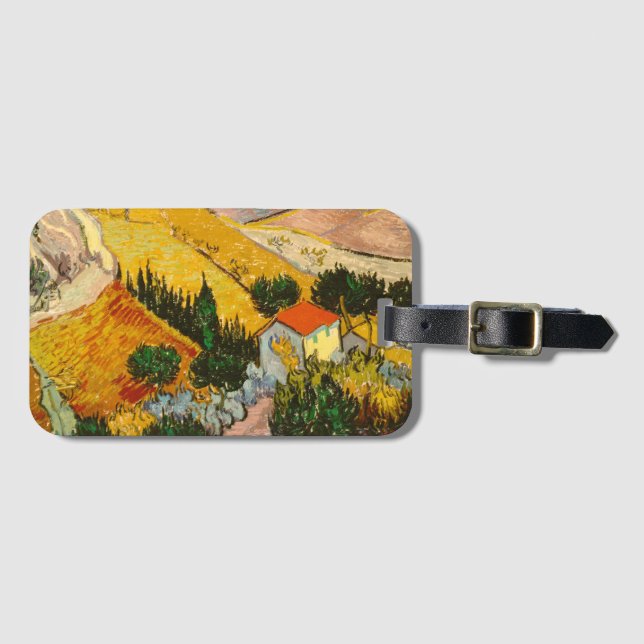 Liggande med House och PloughmaVincent van Gogh Bagagebricka (Framsida horisontal)