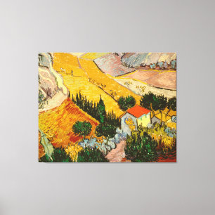 Liggande med House och PloughmaVincent van Gogh Canvastryck