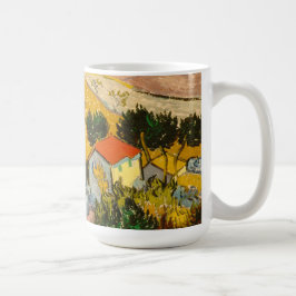 Liggande med House och PloughmaVincent van Gogh Kaffemugg