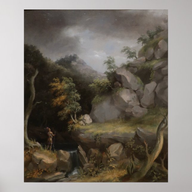 Liggande med indiska - Thomas Cole (Skriv ut). Poster (Framsidan)