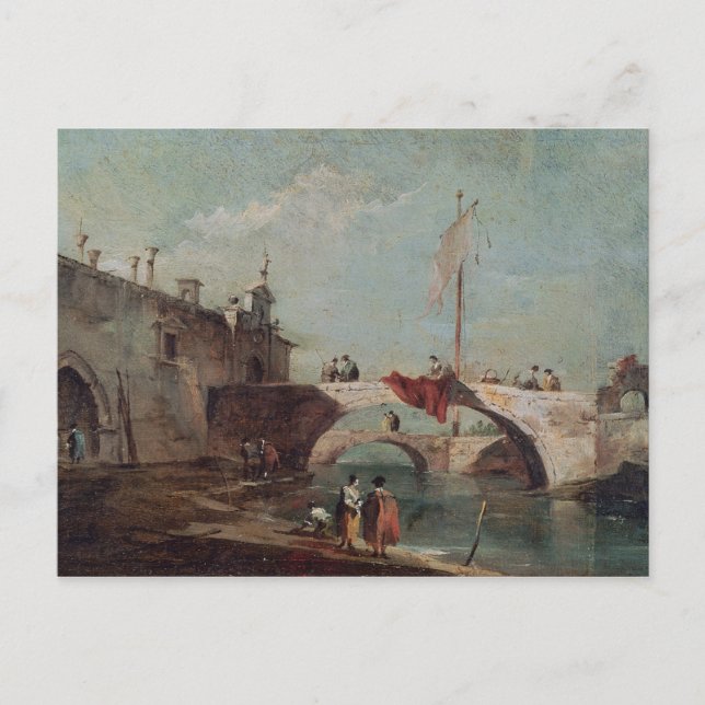 Liggande med kanal vykort (Framsida)