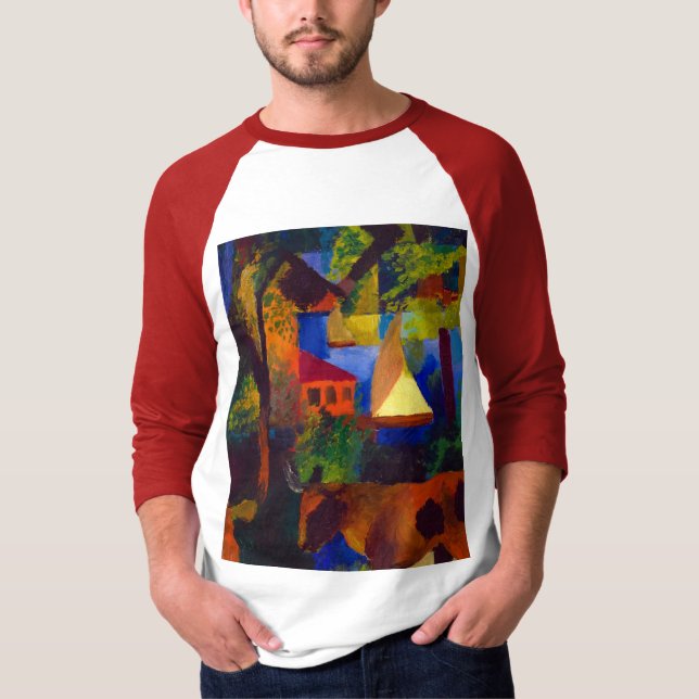 Liggande med kor, 1914, augusti Macke T Shirt (Framsida)