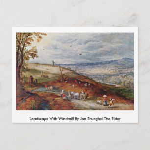 Liggande med Kvarn av Jan Brueghel, äldre Vykort