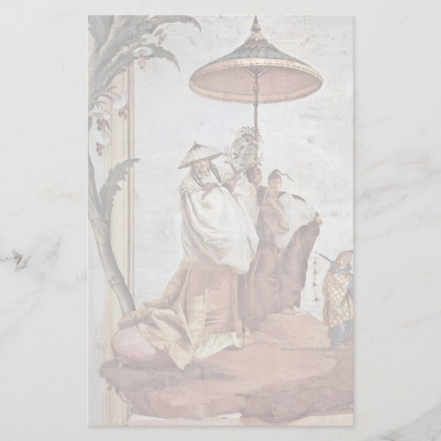 Liggande med Mandarin Träd Brevpapper (Framsida)