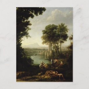Liggande med Moses-sökningen Vykort