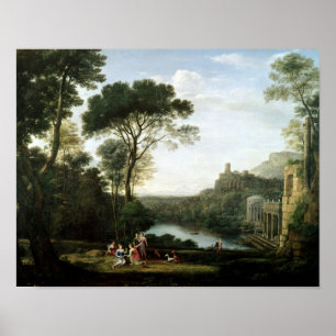 Liggande med Nymph Egeria Poster
