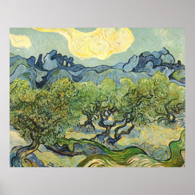 Liggande med Olive Vincent Willem van Gogh Poster (Framsidan)