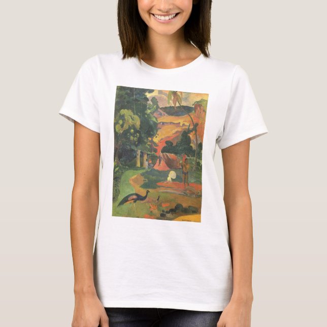 Liggande med Peacocks av Paul Gauguin T Shirt (Framsida)