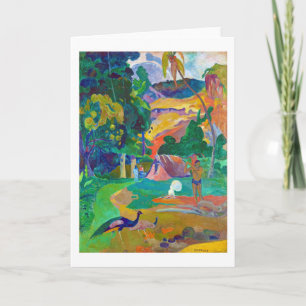 Liggande med Peacocks, Gauguin Kort