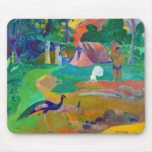Liggande med Peacocks, Gauguin Musmatta (Framsidan)
