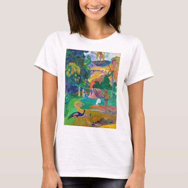 Liggande med Peacocks, Gauguin T Shirt (Framsida)