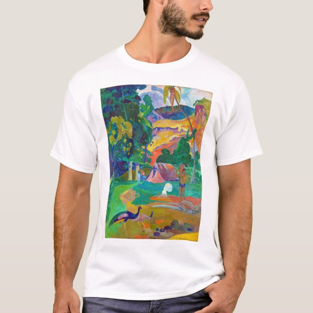 Liggande med Peacocks, Gauguin T Shirt (Framsida)