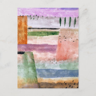 Liggande med poplars - Paul Klee - Abstrakt Art Vykort