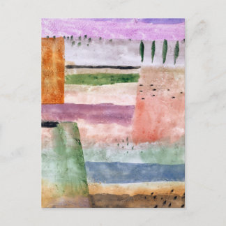 Liggande med poplars - Paul Klee - Abstrakt Art Vykort