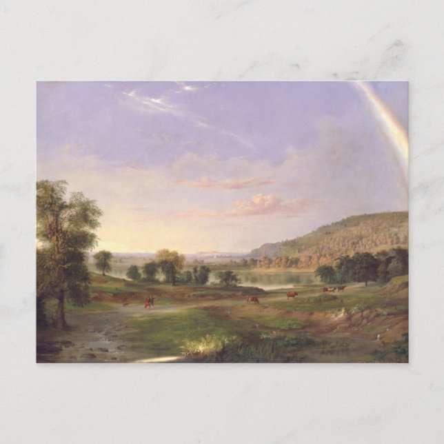 Liggande med Rainbow vycard Vykort (Framsida)