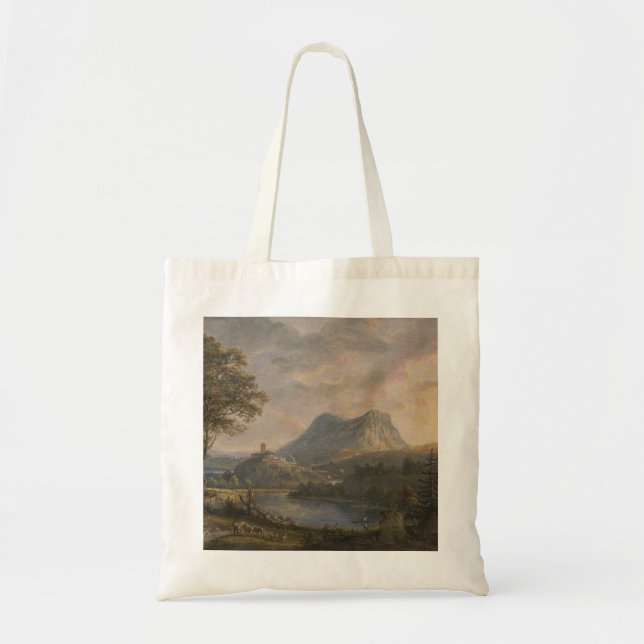 Liggande med Sjö - Paul Sandby - c1808 Tygkasse (Framsidan)