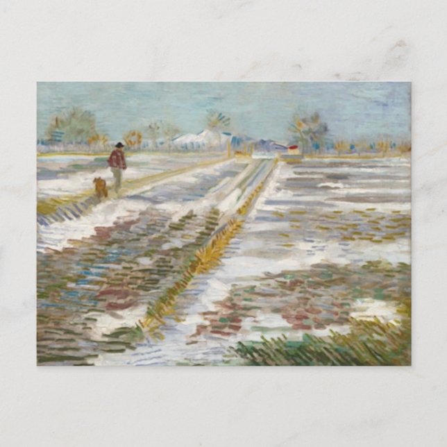 Liggande med Snö, Van Gogh Fine Art Vykort (Framsida)