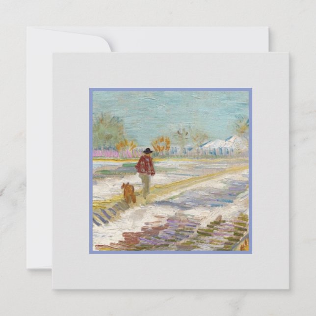 Liggande med Snö, Van Gogh-kort Kort (Framsida)