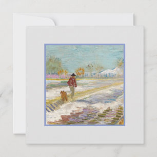 Liggande med Snö, Van Gogh-kort Kort