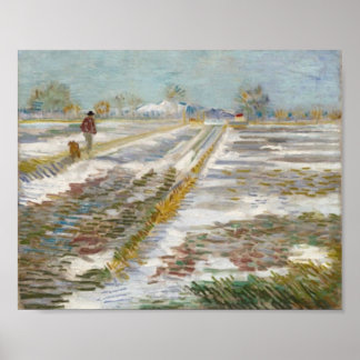 Liggande med Snö, Vincent van Gogh Poster
