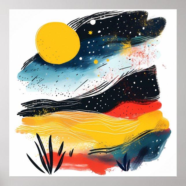 Liggande med Sol och Ni Poster (Framsidan)