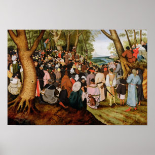 Liggande med St John the Baptist Preaching Poster