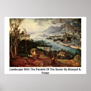 Liggande med torkarens parabel vid Bruegel Poster